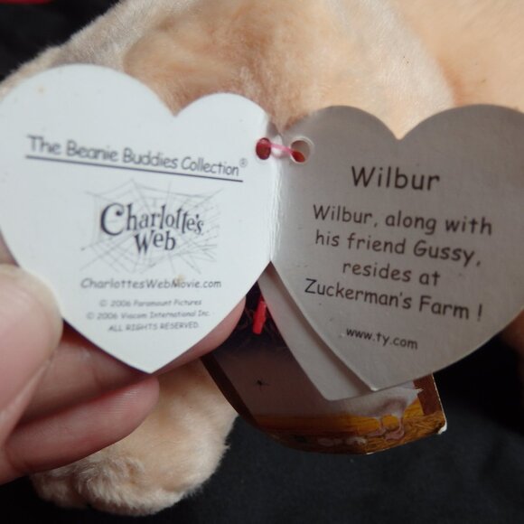 Vintage Charlotte’s Web “Wilbur” Ty Beanie Baby - Picture 6 of 7